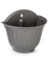 Tradineur - Maceta de plástico para pared, macetero, tiesto colgar, recipiente para plantas, flores, balcón, porche, hogar, fabr