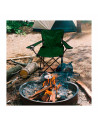 Tradineur - Silla de camping plegable con reposabrazos y portavasos, acero y poliéster, incluye bolsa de transporte, máximo 90 k