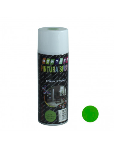 Montoro - Bote de pintura en spray color verde hoja A13 400 ml, válido para multitud de superficies de interior y exterior