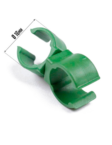 Tradineur - Pack de 30 Abrazaderas para tutores de 16 mm - Giro de 360º - Fabricado en plástico - Accesorio para tutores de jard