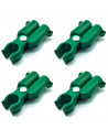 Tradineur - Pack de 12 Conectores para tutores de 16 mm - Fabricados en plástico - Accesorio para tutores de jardín - Color Verd