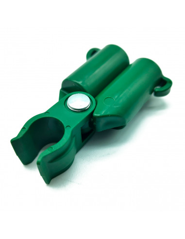 Tradineur - Pack de 12 Conectores para tutores de 16 mm - Fabricados en plástico - Accesorio para tutores de jardín - Color Verd