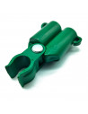 Tradineur - Pack de 12 Conectores para tutores de 16 mm - Fabricados en plástico - Accesorio para tutores de jardín - Color Verd