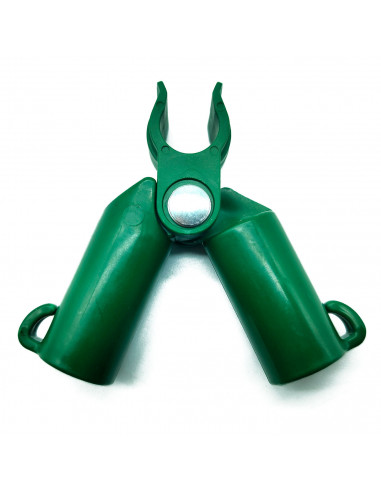 Tradineur - Pack de 12 Conectores para tutores de 16 mm - Fabricados en plástico - Accesorio para tutores de jardín - Color Verd