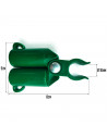 Tradineur - Pack de 12 Conectores para tutores de 16 mm - Fabricados en plástico - Accesorio para tutores de jardín - Color Verd