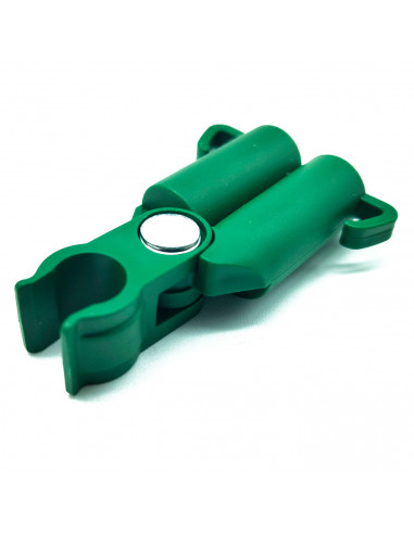 Tradineur - Pack de 12 Conectores para tutores de 11 mm - Fabricados en plástico - Accesorio para tutores de jardín - Color Verd
