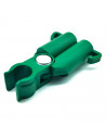 Tradineur - Pack de 12 Conectores para tutores de 11 mm - Fabricados en plástico - Accesorio para tutores de jardín - Color Verd