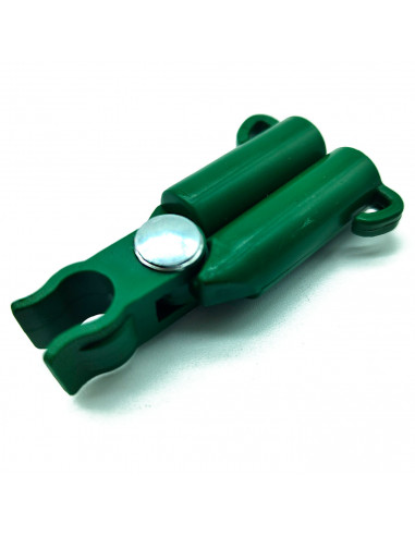 Tradineur - Pack de 12 Conectores para tutores de 8 mm - Fabricados en plástico - Accesorio para tutores de jardín - Color Verde