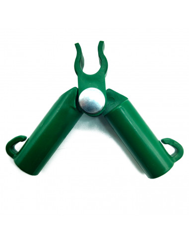 Tradineur - Pack de 12 Conectores para tutores de 8 mm - Fabricados en plástico - Accesorio para tutores de jardín - Color Verde