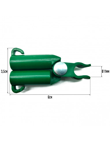 Tradineur - Pack de 12 Conectores para tutores de 8 mm - Fabricados en plástico - Accesorio para tutores de jardín - Color Verde