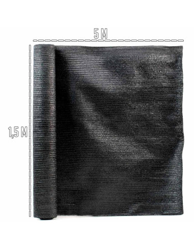 Tradineur - Rollo de malla de sombreo tupida, cierre de ocultación de 120 g/m2, alta resistencia, tela para cercar jardines, fin