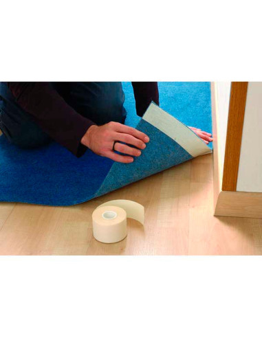 Tradineur - Cinta adhesiva para moquetas, doble cara, extra fuerte, cinta para alfombras, gran fuerza de agarre, fijación, hogar