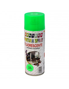 Montoro - Bote de pintura en spray verde fluorescente F204 400 ml, válido para multitud de superficies de interior y exterior. P