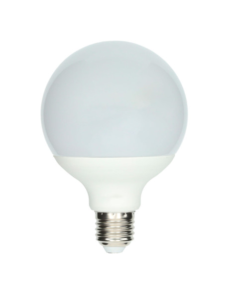 Tradineur - Bombilla LED estándar grande, globo, G80, E27, 12W equivalente a 108W, 1240 lúmenes, 6500K, luz blanca fría, eficien