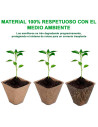 Tradineur - Pack de 24 bandejas de semilleros biodegradables, 6 plantas, bandejas de germinación de papel, crecimiento, propagac