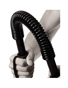 Tradineur - Barra de musculación 40 kg, barra flexible de ejercicio de resistencia, máquina entrenamiento de brazos y pectorales