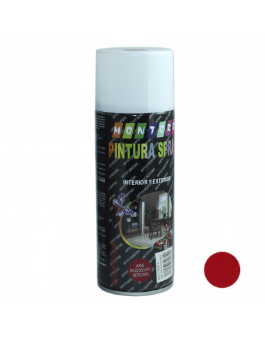 Montoro - Bote de pintura en spray A05 rojo oscuro 400 ml, válido para multitud de superficies de interior y exterior