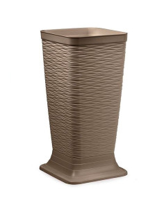 Tradineur - Paragüero de plástico cuadrado, modelo Wind, diseño moderno, soporte para paraguas, decoración, fabricado en España