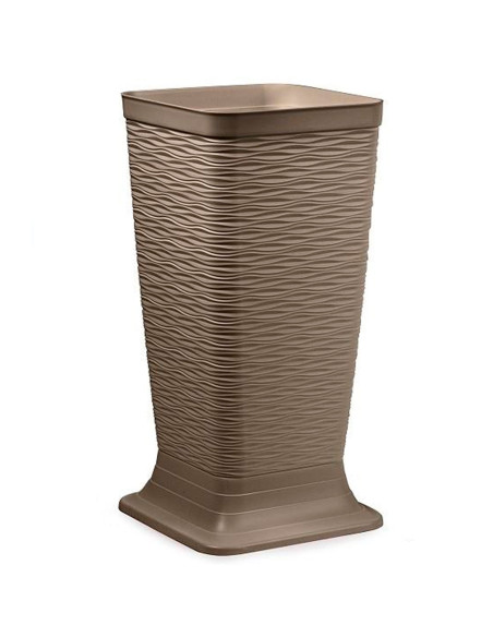 Tradineur - Paragüero de plástico cuadrado, modelo Wind, diseño moderno, soporte para paraguas, decoración, fabricado en España