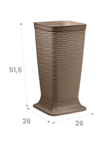Tradineur - Paragüero de plástico cuadrado, modelo Wind, diseño moderno, soporte para paraguas, decoración, fabricado en España