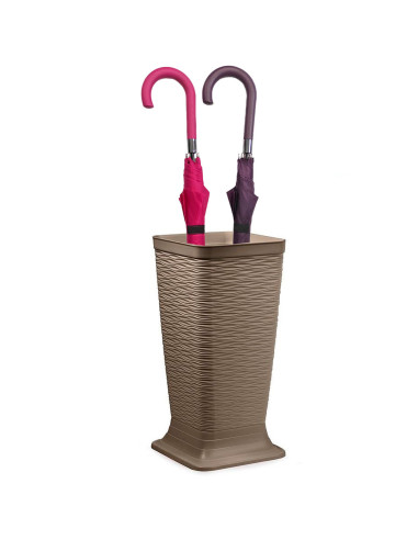 Tradineur - Paragüero de plástico cuadrado, modelo Wind, diseño moderno, soporte para paraguas, decoración, fabricado en España