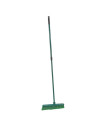 Tradineur - Escoba de jardín con mango extensible, hierro y plástico resistente, palo telescópico, cerdas suaves, barrer patio,