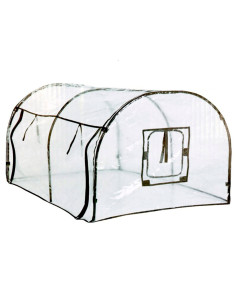 Tradineur - Mini invernadero de PVC, cubierta para plantas, cultivos, portátil, incluye estacas, interior y exterior, jardín - 6
