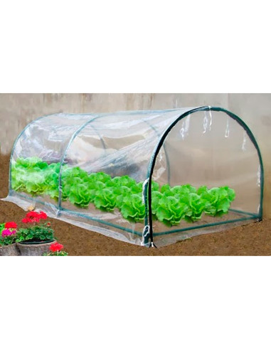 Tradineur - Mini invernadero de PVC, cubierta para plantas, cultivos, portátil, incluye estacas, interior y exterior, jardín - 6