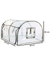 Tradineur - Mini invernadero de PVC, cubierta para plantas, cultivos, portátil, incluye estacas, interior y exterior, jardín - 6