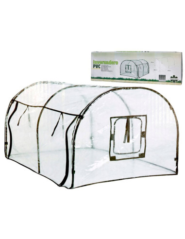 Tradineur - Mini invernadero de PVC, cubierta para plantas, cultivos, portátil, incluye estacas, interior y exterior, jardín - 6