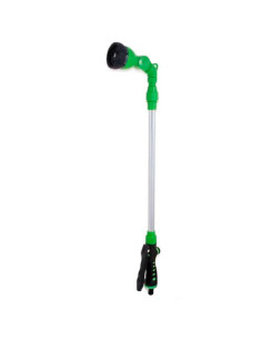 Tradineur - Pistola de riego regulable con 8 funciones, chorro ajustable, extensible de 65 a 100 cm, regar jardín, flores, huert