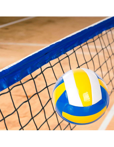 Tradineur - Balón de voleibol, diseño de franjas de colores, tacto suave, pelota, deportes de equipo (Tamaño 5 - Ø 21 cm - Amari