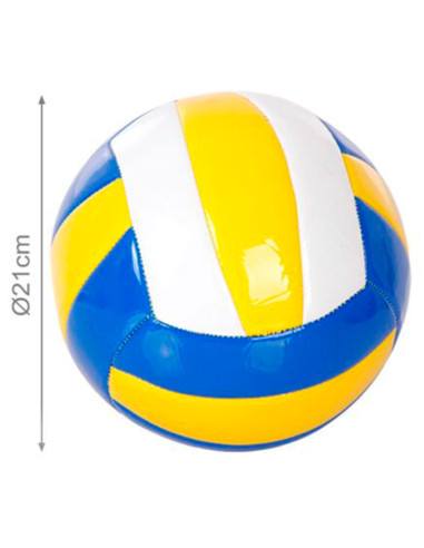 Tradineur - Balón de voleibol, diseño de franjas de colores, tacto suave, pelota, deportes de equipo (Tamaño 5 - Ø 21 cm - Amari