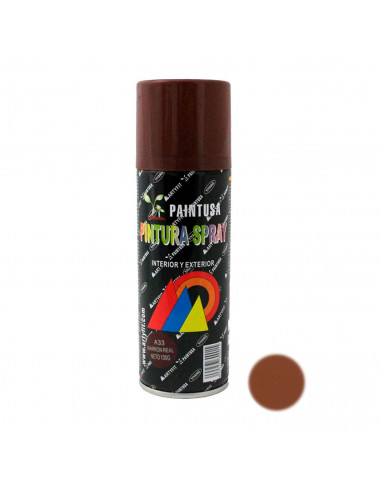 Montoro - Bote de pintura en spray color marrón real A33 400 ml, válido para multitud de superficies de interior y exterior