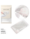 Tradineur - Pack de 4 bolsas salva espacio transparentes, almacenaje, guardar ropa al vacío, ahorro de espacio, envasar prendas,