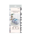 Tradineur - Pack de 2 organizadores de tela, nylon, 7 bolsillos, plegable, ordenación, ropa, armario, almacenamiento, separadore