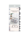 Tradineur - Pack de 2 organizadores de tela, nylon, 9 bolsillos, plegable, ordenación, ropa, armario, almacenamiento, separadore
