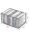 Tradineur - Pack de 2 organizadores de tela, nylon, 9 bolsillos, plegable, ordenación, ropa, armario, almacenamiento, separadore