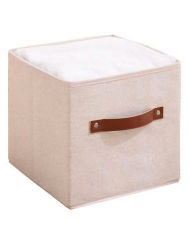 Tradineur - Organizador cuadrado de tela con asa, cajón plegable de algodón, ordenación, ropa, armario, almacenamiento, separado