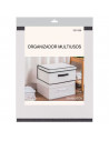 Tradineur - Organizador rectangular de tela con asa, caja plegable, ordenación, ropa, armario, almacenamiento, 30 x 40 x 25 cm,