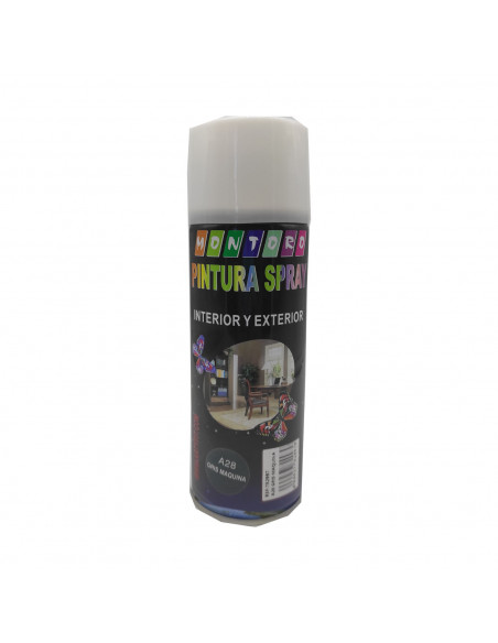 Montoro - Bote de pintura en spray gris máquina A28 400 ml, válido para multitud de superficies de interior y exterior. Pintura