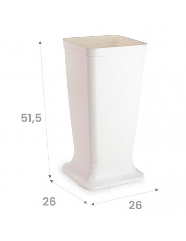Tradineur - Paragüero de plástico cuadrado, modelo Wet, diseño moderno, soporte para paraguas, decoración, fabricado en España (
