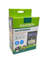 Tradineur - Pack de 2 focos solares de pared con sensor de movimiento, LED, lámpara exterior, recargable, 3.7 V, 300 lumen, impe