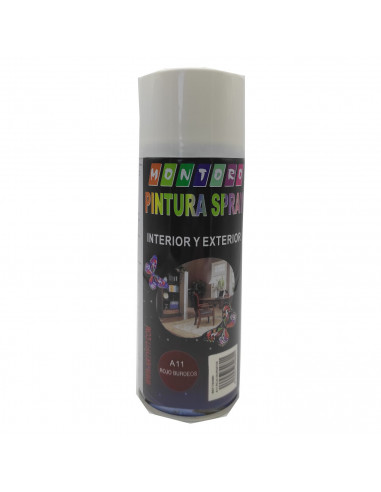 Montoro - Bote de pintura en spray rojo burdeos A11 400 ml, válido para multitud de superficies de interior y exterior. Pintura