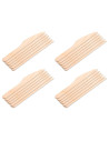 Tradineur - 16 paquetes de 12 cuchillos de madera biodegradables, reciclables, extra resistentes, producto orgánico natural - 16