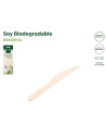 Tradineur - 16 paquetes de 12 cuchillos de madera biodegradables, reciclables, extra resistentes, producto orgánico natural - 16