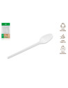 Tradineur - Pack de 200 cucharitas de postre reutilizables, plástico, reciclables, extra resistentes, higiénicas, apilables, apt