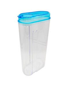 Tradineur - Recipiente reutilizable de plástico con tapa, bote de almacenaje, pasta, cereales, legumbres, frutos secos, café, fa