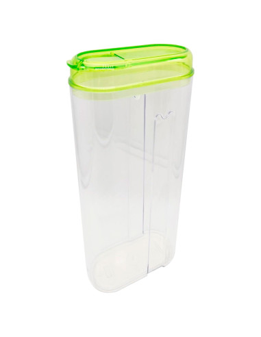 Tradineur - Recipiente reutilizable de plástico con tapa, bote de almacenaje, pasta, cereales, legumbres, frutos secos, café, fa