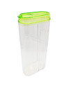 Tradineur - Recipiente reutilizable de plástico con tapa, bote de almacenaje, pasta, cereales, legumbres, frutos secos, café, fa